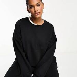 ASOS Black Crew Neck Top